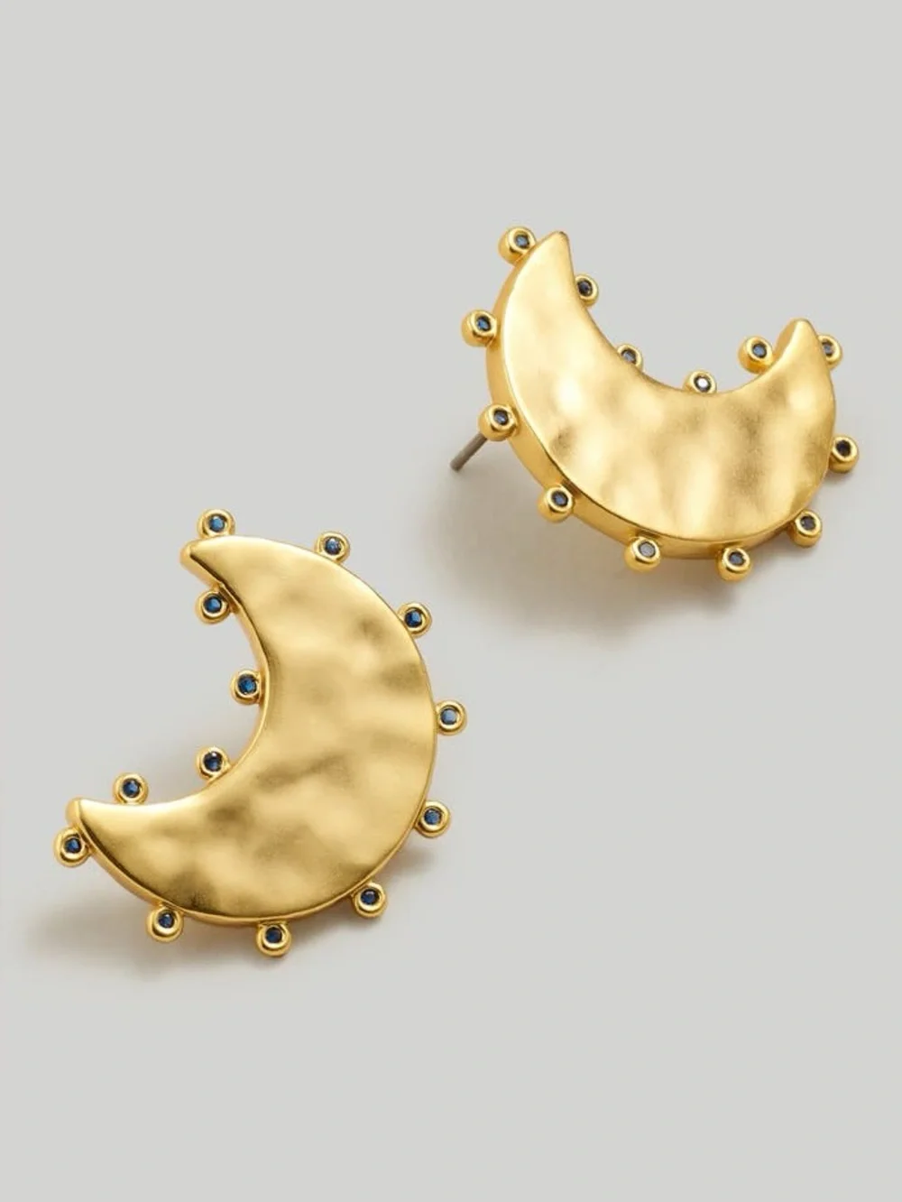 MADEWELL Celestial Crescent Moon Stud Earrings